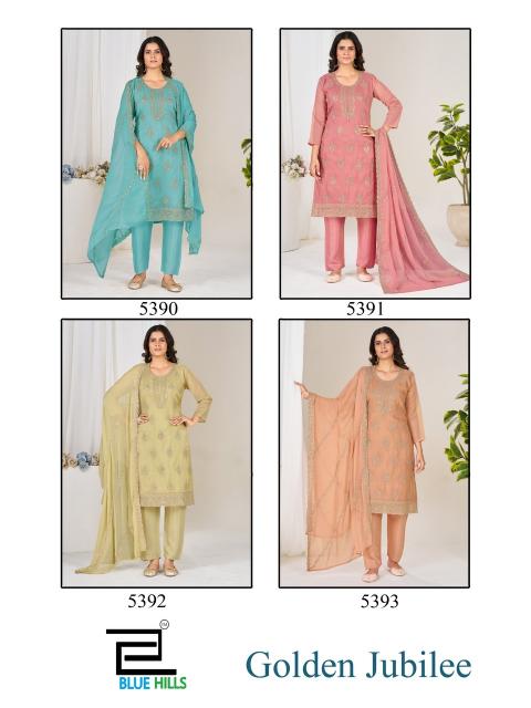 Blue hills golden jubilee designer party wear kurtis wholesale